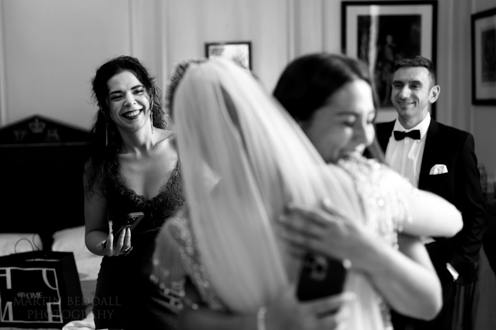 Hug for the bride