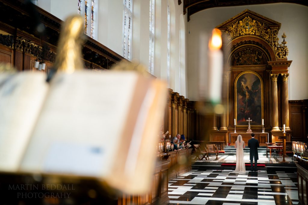 Trinity College Chapel wedding ceremony